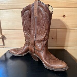 Vintage Frye Leather Cowboy Boots